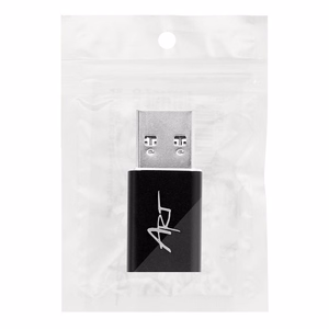 Adapter USB A 3.0 to USB C ART C12 OTG melns