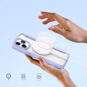 iPhone 15 Pro Max Magnētiskais MagSafe Atveramais apvalks Dux Ducis Skin X Pro - violets