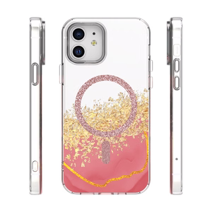 Чехол Epoxy Mag для iPhone 12 / 12 Pro 6,1" розовый