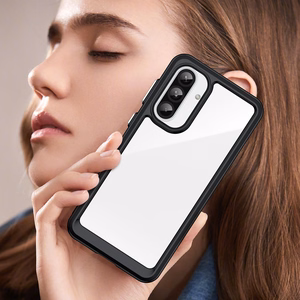 Kosmosa apvalks Samsung Galaxy A26 ar elastīgu rāmi - melns