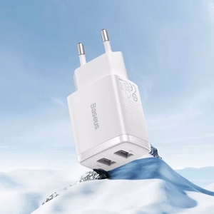 Lādētājs Baseus Compact balts 10.5W (2xUSB)