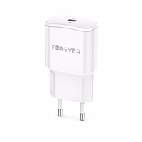 Forever TC-01-20C PD QC lādētājs 1x USB-C 20W balts