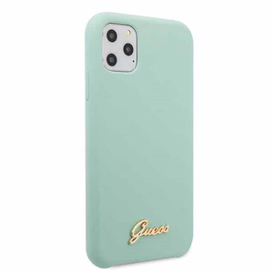 Guess GUHCN58LSLMGG iPhone 11 Pro зелёный/зелёный жёсткий чехол Silicone Vintage Gold Logo
