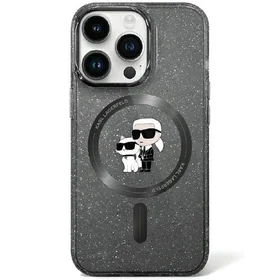 Karl Lagerfeld KLHMN61HGKCNOK iPhone 11 / Xr 6.1" melns/melns cietais apvalks Karl&Choupette Spīdumi Magnētiskais