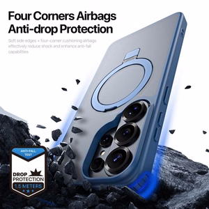 Futrālis Dux Ducis Yind Magnetic Stand Samsung S948 S26 Ultra tumši zils