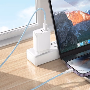 USB kabelis Borofone BX117 USB-A uz Lightning 1,0 m, balts