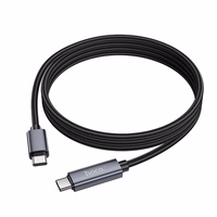Kabelis USB C uz USB C Hoco 3A 60W ar digitālo indikatoru 1 m X112 melns
