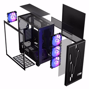 MODECOM VOLCANO PERUN APEX ARGB MIDI datora korpuss, melns