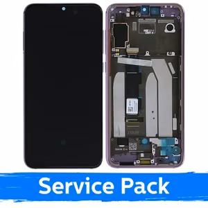 LCD displejs saderīgs ar Xiaomi Mi 9 SE ar rāmi / violets / (Service Pack)