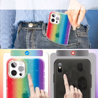 Kingxbar Ombre galinājs apvalks iPhone 12 Pro Max daudzkrāsains