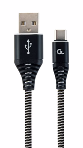Gembird CC-USB2B-AMCM-2M-BW USB kabelis USB 2.0 USB A USB C melns, balts
