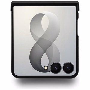 Melns Guess 4G Classic MagSafe vāciņš Samsung Galaxy Z Flip8 tālrunim