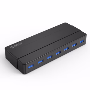 Hub Orico H7928-U3-V1 7x USB-A 3.0 - melns