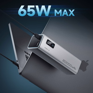 Cuktech CUKP200XGLGR 100W 20000mAh Portatīvais lādētājs 2 x USB-C 1 x USB-A - pelēks