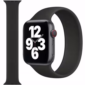 APPLE SIKSNIŅA APPLE WATCH SOLO LOOP 38/39/41/42MM IZMĒRS 9 MELNS ORIĢINĀLĀ PLOMBA