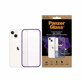 PanzerGlass ClearCase antibakteriālais viedtālruņa apvalks ar Military Grade sertifikātu iPhone 13 / 14 / 15 - caurspīdīgs violets