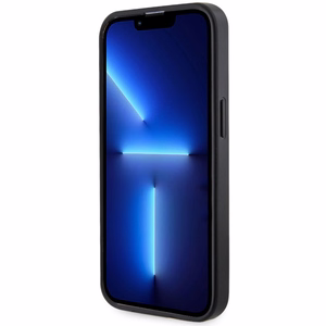 Guess GUHMP13LP4RPSK iPhone 13 Pro / 13 6.1" melns/melns cietais apvalks 4G Printed Stripes MagSafe