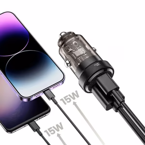 Tech-Protect CC30W Car Charger USB-C PD 30W / USB-A QC 3.0 - Black