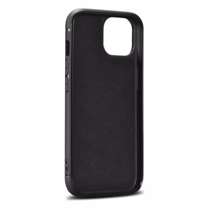 iCarer ādas Oil Wax viedtālruņa apvalks pārklāts ar dabīgu ādu iPhone 14 Plus melna