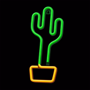 Neon LED Light CACTUS oranžs zaļš Bat + USB FLNE02 Forever Light