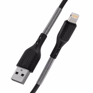 Кабель USB A - Lightning Forcell F-Energy 2,4A 12W Carbon 1 м CB-01A чёрный