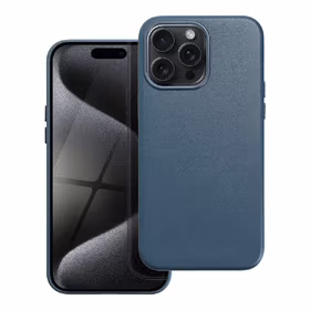 Maciņš Leather Mag Maciņš (MagSafe) priekš iPhone 16 navy