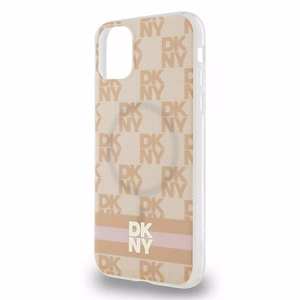 DKNY IML Checkered Mono Pattern & Printed Stripes MagSafe чехол для iPhone 11 / Xr - розовый