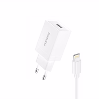 Lādētājs Foneng 1x USB K210 10.5W + USB Lightning kabelis