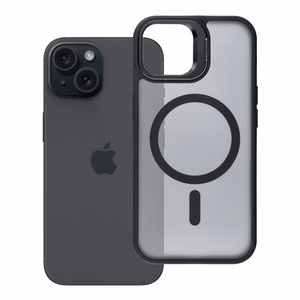 Case for iPhone 15 Forcell F-Protect Shadow Stand Premium compatible with MagSafe black
