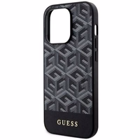 Guess GUHMP14XHGCFSEK iPhone 14 Pro Max 6.7" melns cietais apvalks GCube Stripes Magnētiskais