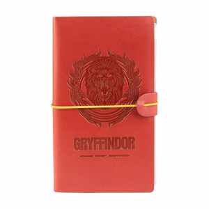 Harry Potter Gryffindor ādas ceļojumu piezīmju grāmata, 12 × 19,6 cm, sarkana