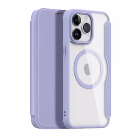 iPhone 15 Pro Magnētiskais MagSafe Atveramais apvalks Dux Ducis Skin X Pro - violets