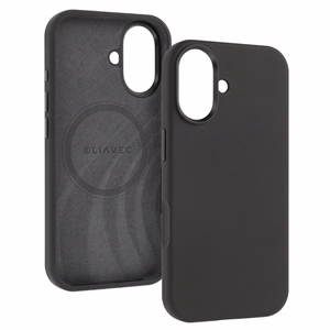 Liavec Silky maciņš ar metāla kameras rāmi priekš Iphone 17 melns
