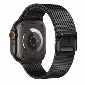 FORCELL F-DESIGN FA11 nerūsējošā tērauda siksniņa APPLE pulkstenim 38 / 40 / 41 mm melna
