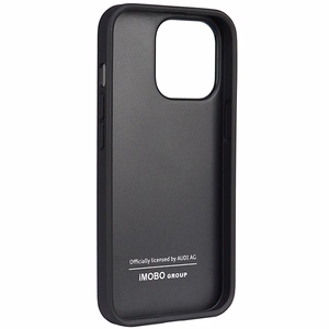 Audi sintētiskās ādas viedtālruņa apvalks iPhone 13 Pro / 13 6.1" melns/melns cietais apvalks AU-TPUPCIP13P-TT/D1-BK