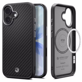 Spigen Enzo Aramid "T" MagSafe viedtālruņa apvalks iPhone 17 - melna un sudraba