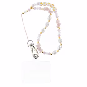 HAPPY tālruņa siksniņa, piekariņš / auklas garums 44 cm (22 cm cilpā) / uz rokas – gaiši rozā