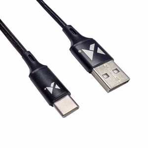 Wozinsky kabelis USB - USB Type-C 2,4A 2m melns (WUC-C2B)
