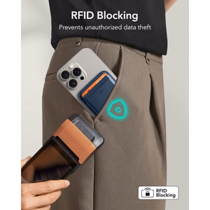 ESR Classic ar RFID aizsardzību MagSafe magnētiskais karšu maciņš tālrunim – tumši zils