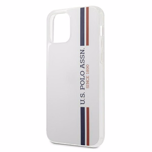 US Polo USHCP12LPCUSSWH Tricolor Collection vāciņš ierīcei iPhone 12 Pro Max 6.7", balts