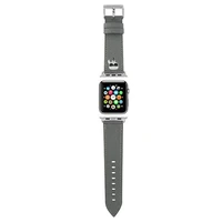 KARL LAGERFELD silikona siksna pulkstenim APPLE Watch KLAWLOKHG (SAFFIANO KH 42 / 44 mm) sudrabaina