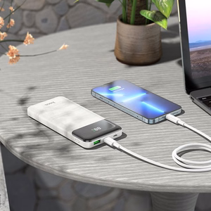 Portatīvais lādētājs (m) Hoco 10000 mAh QC3.0 PD 3A 20W J102 balts