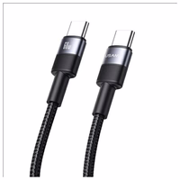 USAMS Kabelis USB-C uz USB-C 60W 1.2m Aluminum Alloy Data Cable SY Series SJ724USB01 (US-SJ724)