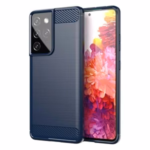 Oglekļa apvalks elastīgs pārklājums TPU apvalks Samsung Galaxy S21 Ultra 5G zils