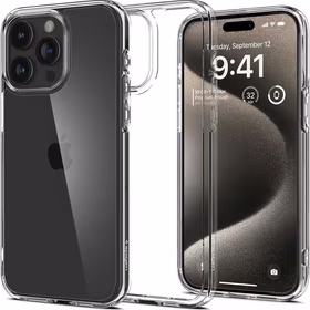 Spigen Ultra Hybrid viedtālruņa apvalks iPhone 15 Pro Max - caurspīdīgs