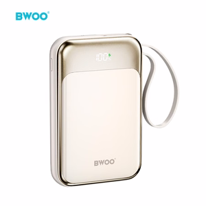 Внешний аккумулятор Bwoo (BO-P80) 10000mAh (1xUSB-C; 22.5W) + кабель USB-C золотой