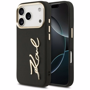 Karl Lagerfeld Karl Script Logo apvalks iPhone 17 Pro - melns