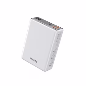WEKOME WP-27 Tint Series - Power bank 10000 mAh Super Fast Charging USB-C PD 20W + 2x USB-A QC3.0 22.5W (balts)