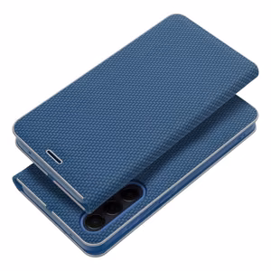 Viedtālruņa apvalks LUNA Book Carbon for SAMSUNG A23 5G - zils (m)