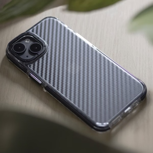 Acrylic Carbon maciņš for iPhone 16e / 17e melns